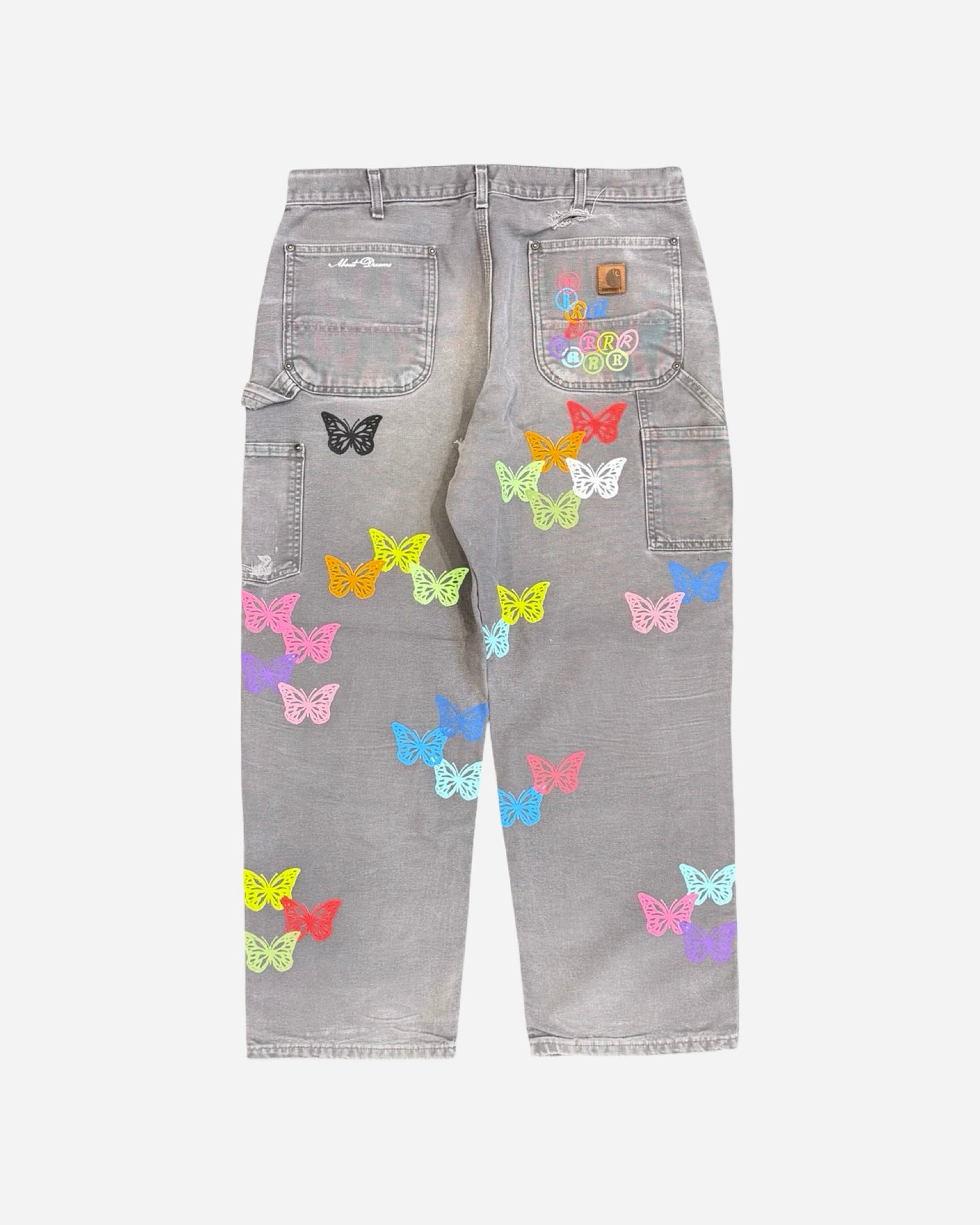 Rainbow Butterfly Carpenter Pants US36