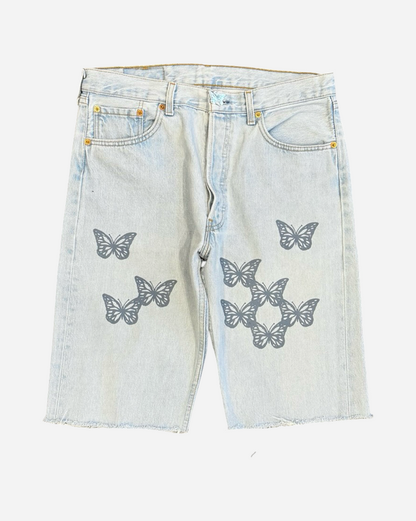 Butterfly Denim Shorts