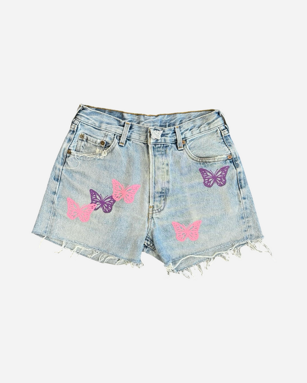 Butterfly Denim Shorts