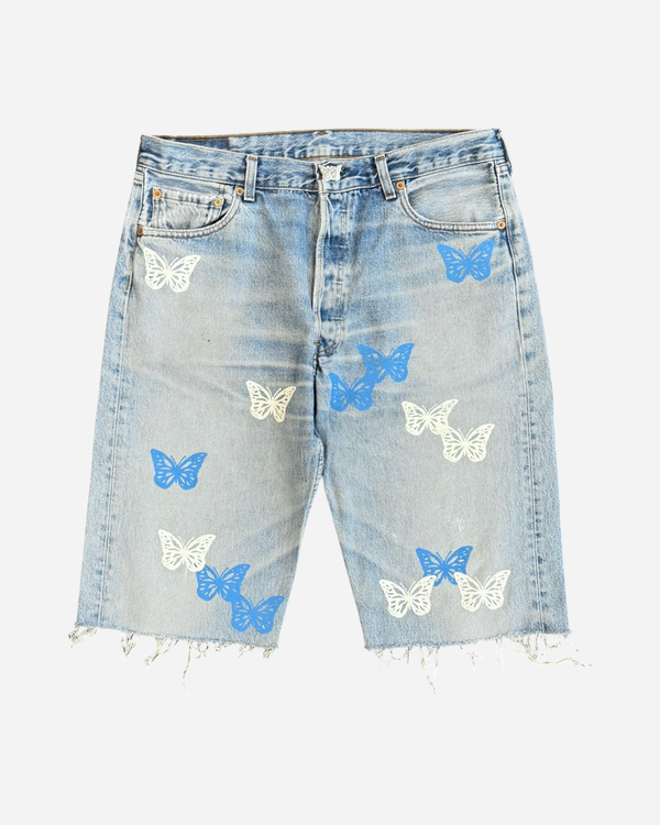 Butterfly Denim Shorts