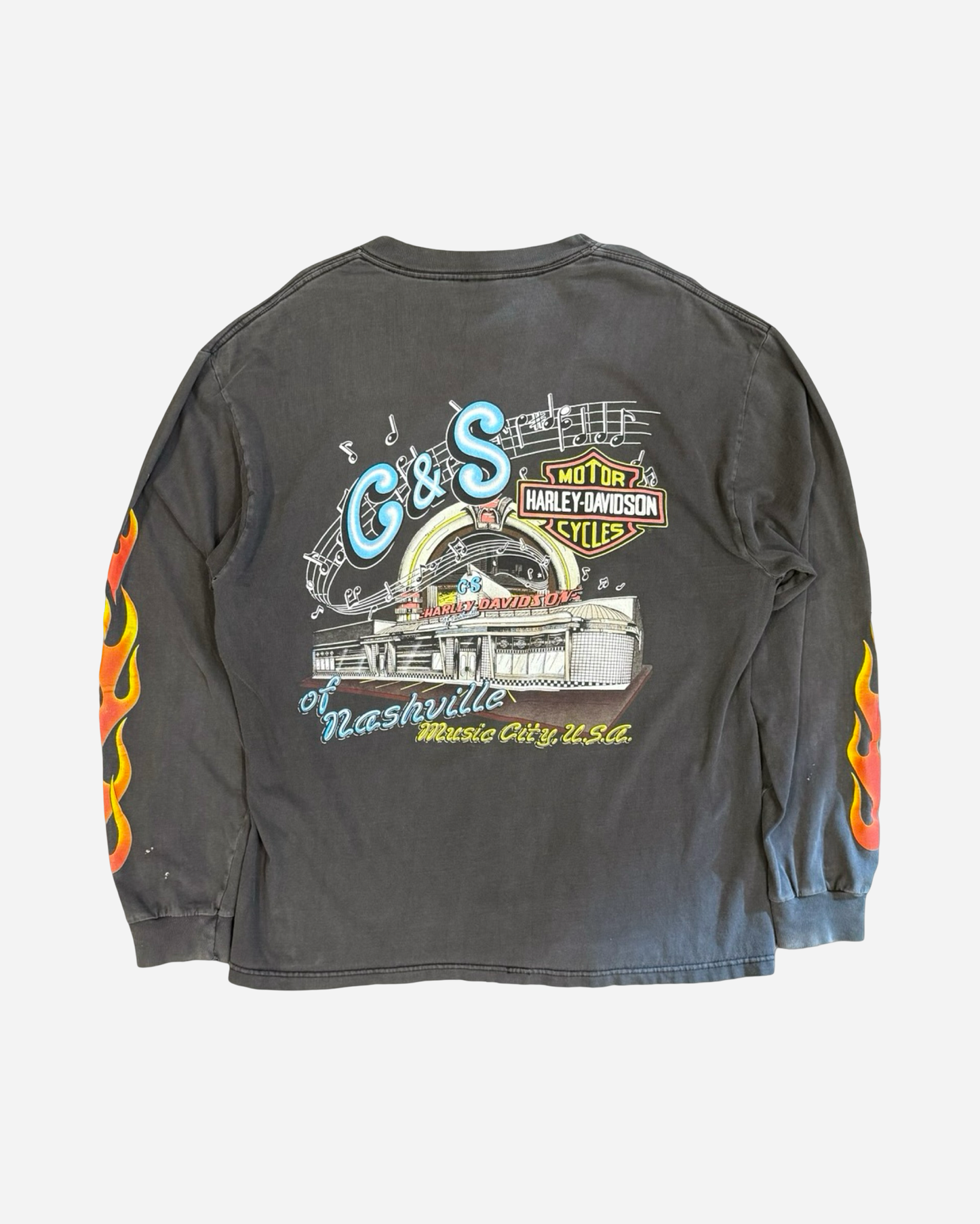 2001 Harley Davidson Long Sleeve Tee [L]