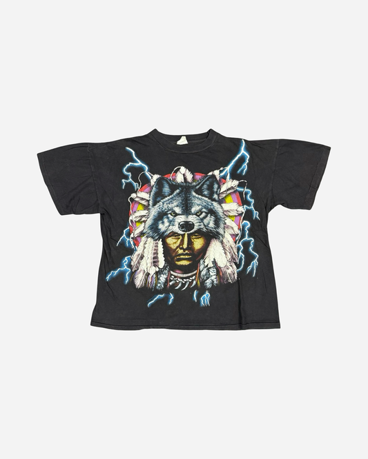 90s American Thunder Wolf Tee [L]
