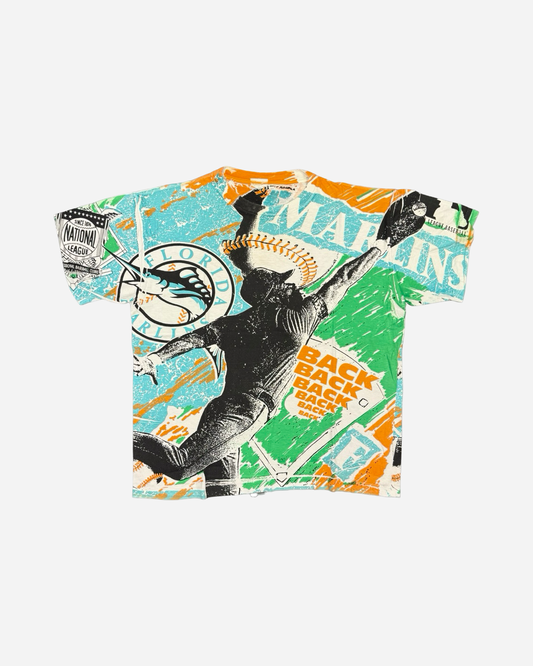 90s Florida Marlins MLB All Over Tee [L]