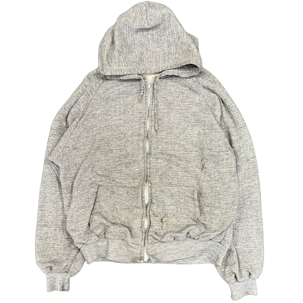 Butterfly Chain Stitch Zip Up Thermal Hoodie