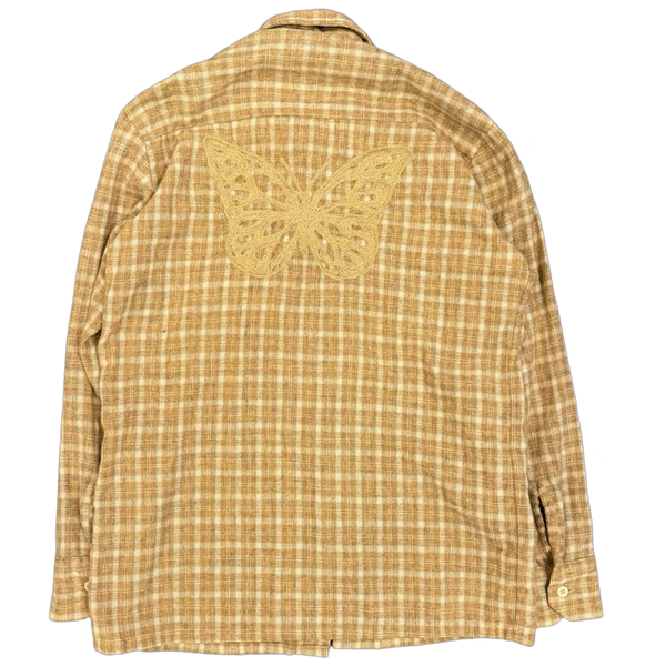 Butterfly Chain Stitch Flannel