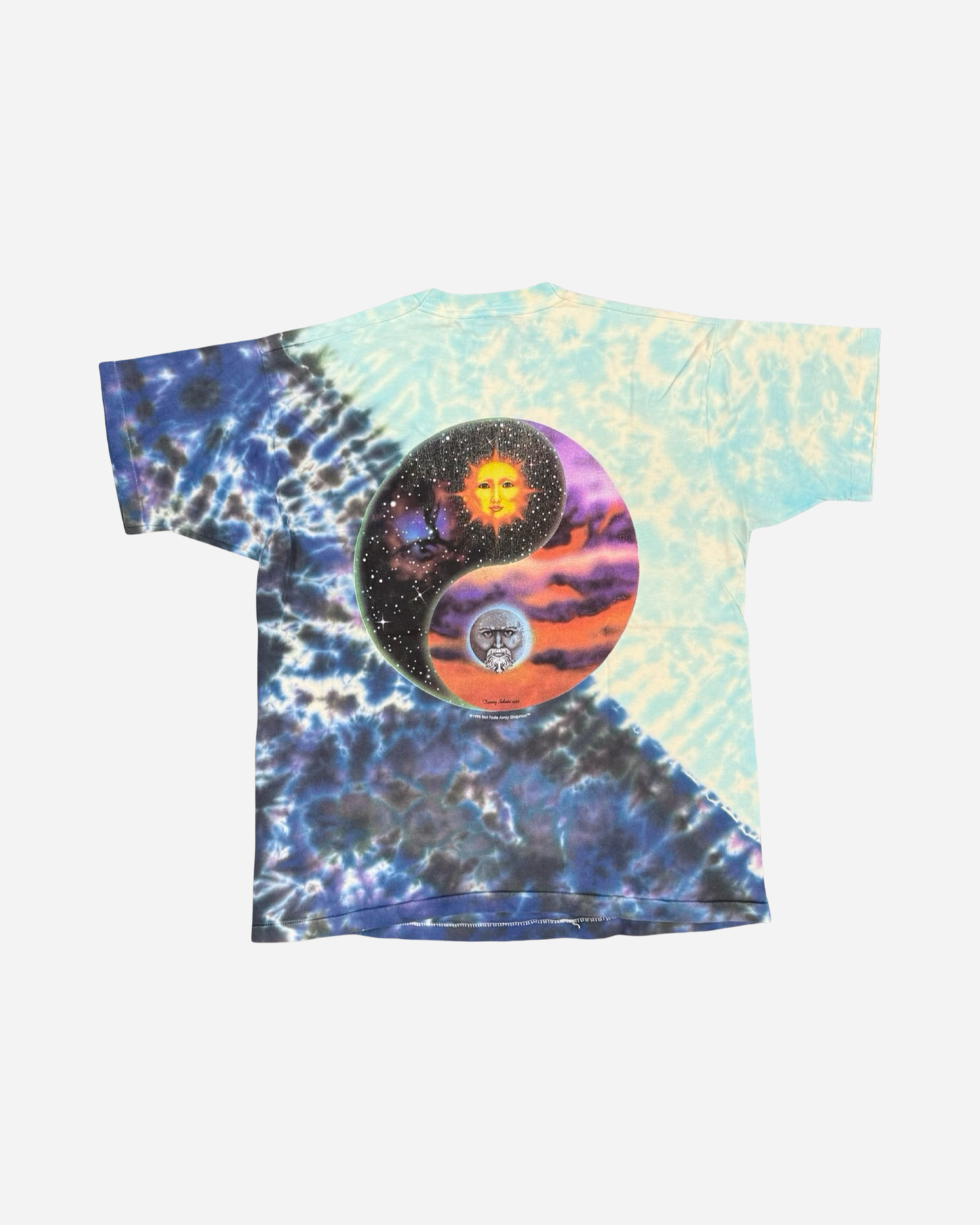 90s Tammy Schatz Sun and Moon Tie Dye Tee [XL]